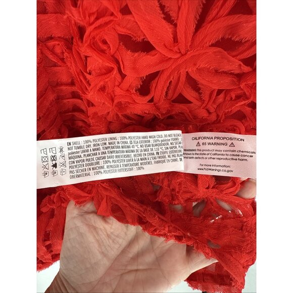 ANTHROPOLOGIE Endless Rose Size Large Red Sleeveless Textured Midi Dress - Picture 11 of 12